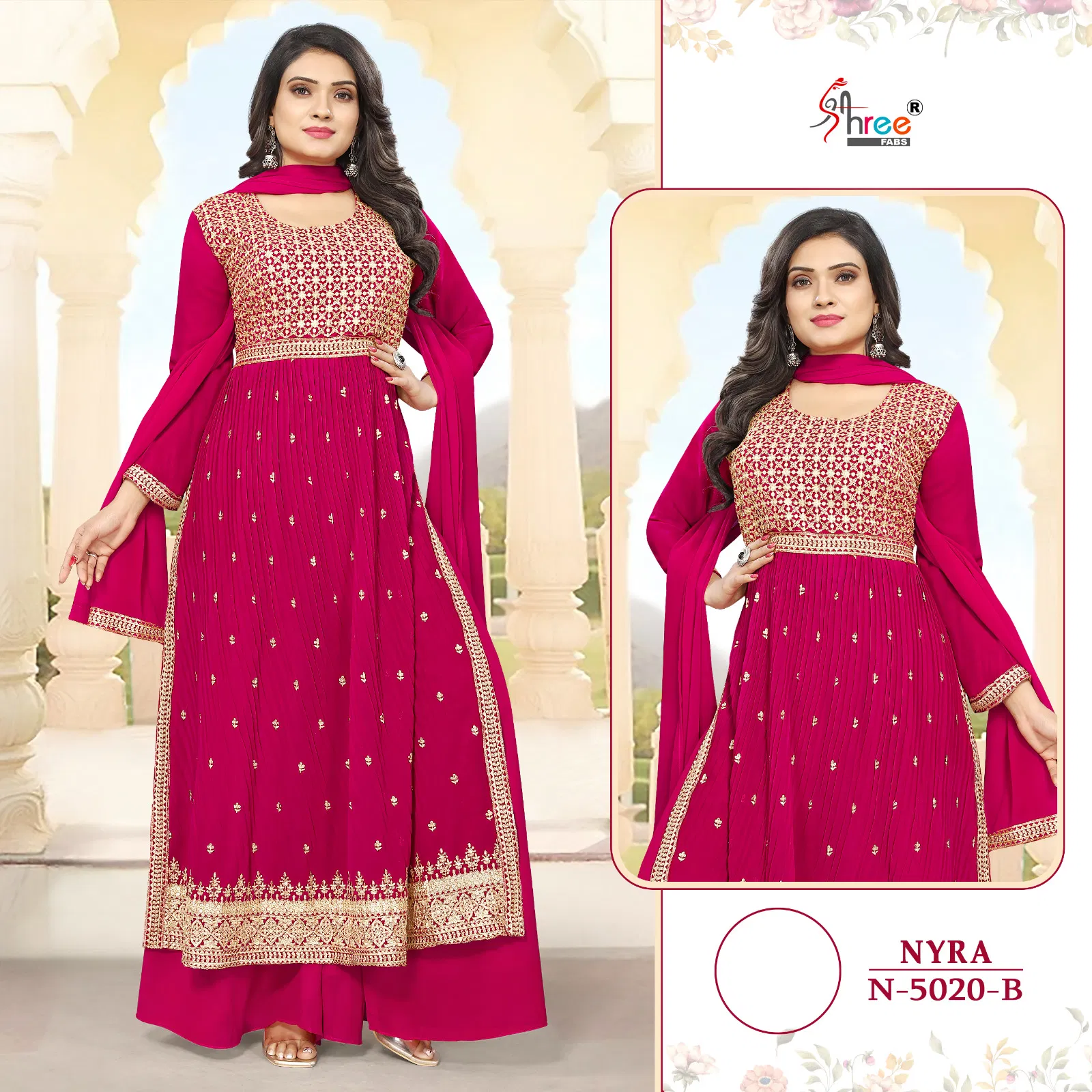 Dno 5020 By Shree fab Color Set Georgtte Suits Catalog